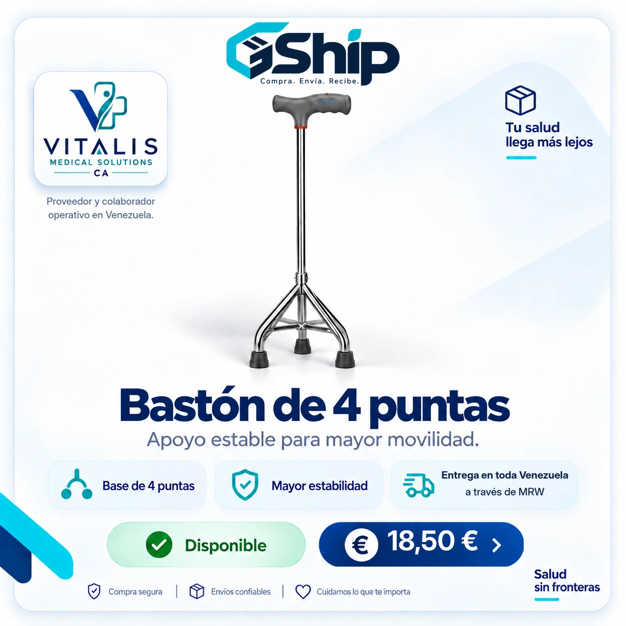 Bastón de 4 puntas — Vitalis