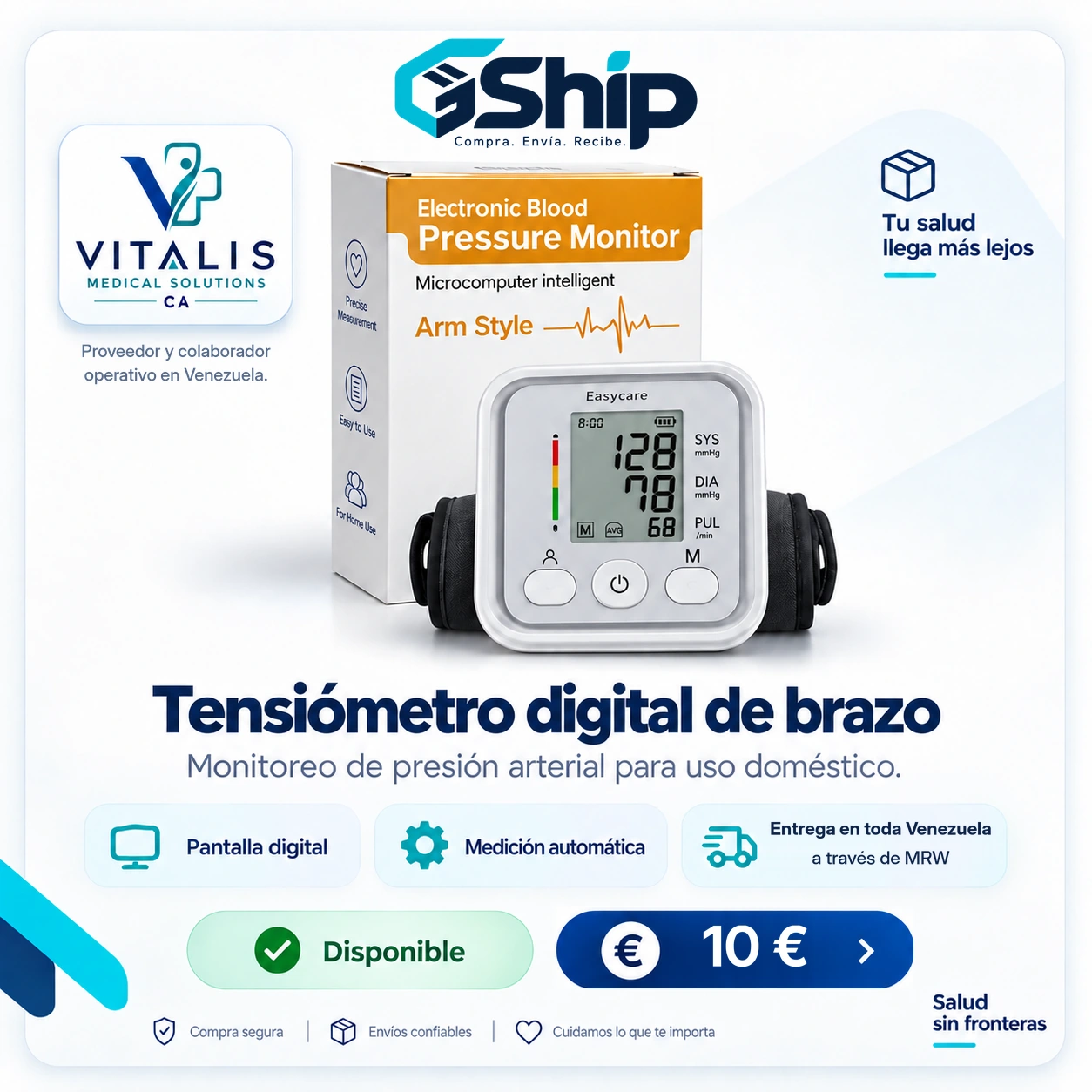 Tensiómetro digital de brazo — Vitalis